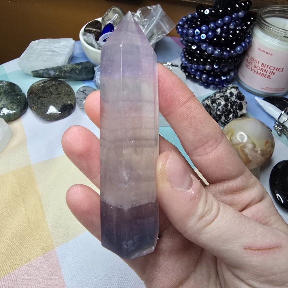 Fluorite Crystal Tower Point - Picture 5 of 6